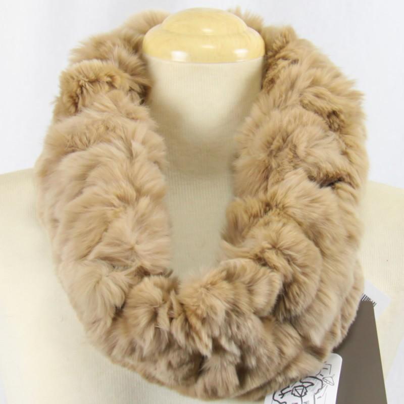 毛皮/レッキス ラビット　スヌード フリル デザイン ネックウォーマー リアルファー レディース  大サイズ |  | 09