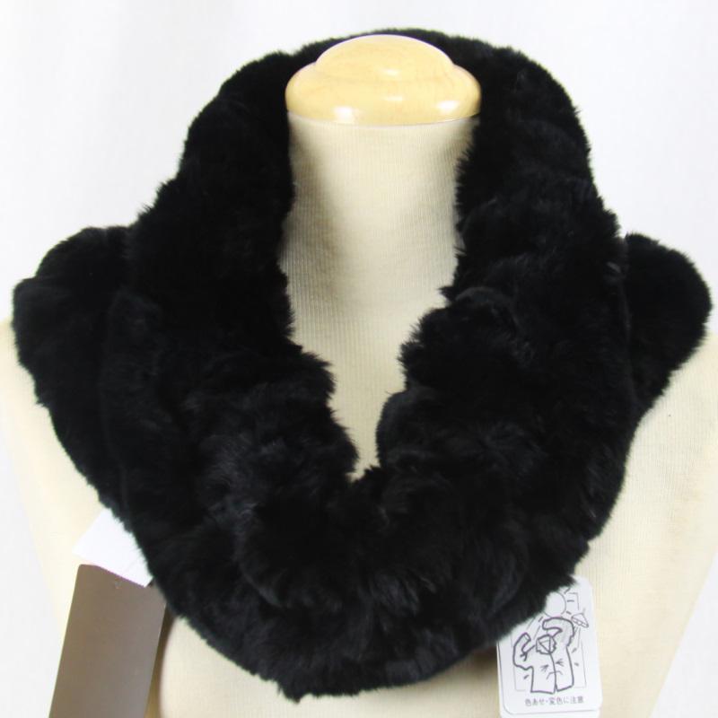 毛皮/レッキス ラビット　スヌード フリル デザイン ネックウォーマー リアルファー レディース  大サイズ |  | 10