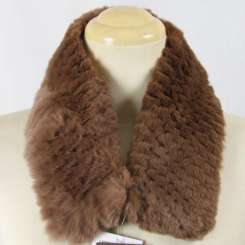 毛皮/レッキス ラビット マフラー チョーカー パンチング デザイン