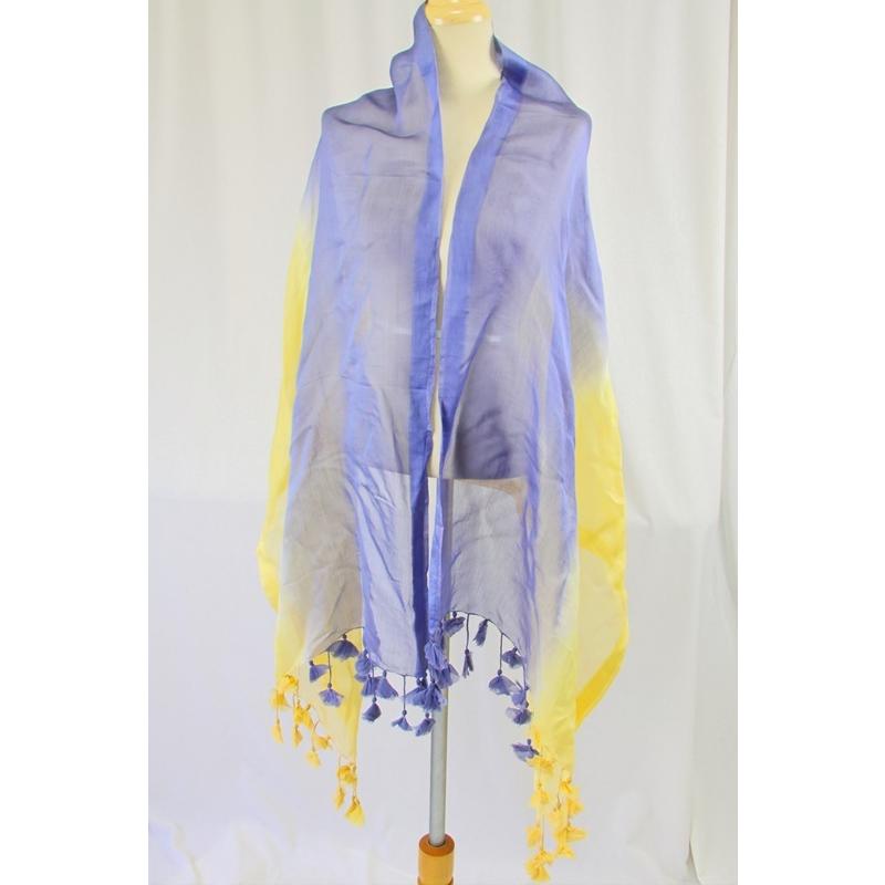 インドコットン/シルク/大判ストール　薄手　春夏秋冬　インド綿　コットンシルク『クリックポスト』ご指定で配送料無料 | 