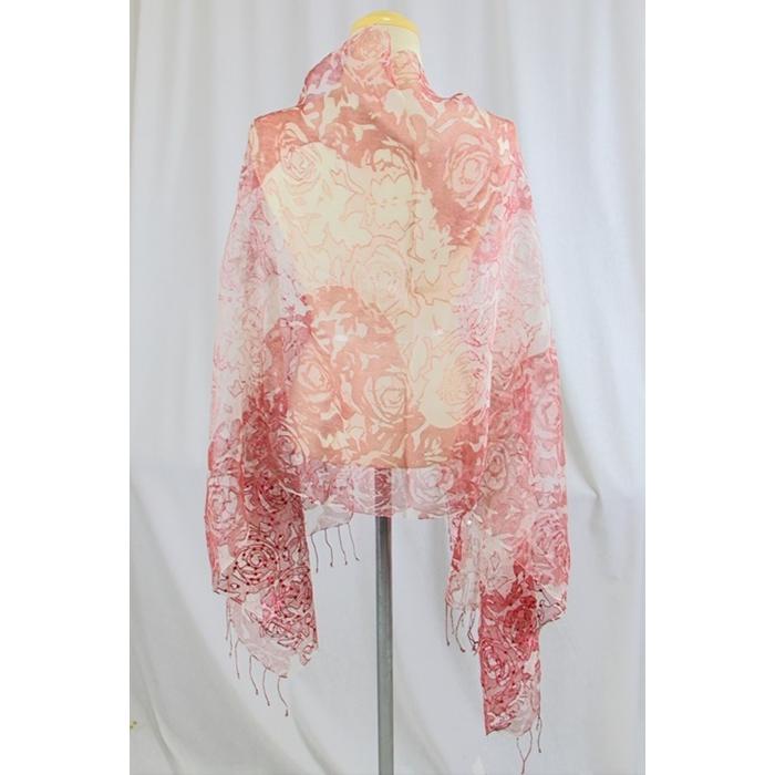 インドコットン/シルク/大判ストール　薄手　春夏秋冬　インド綿　コットンシルク『クリックポスト』ご指定で配送料無料 |  | 02