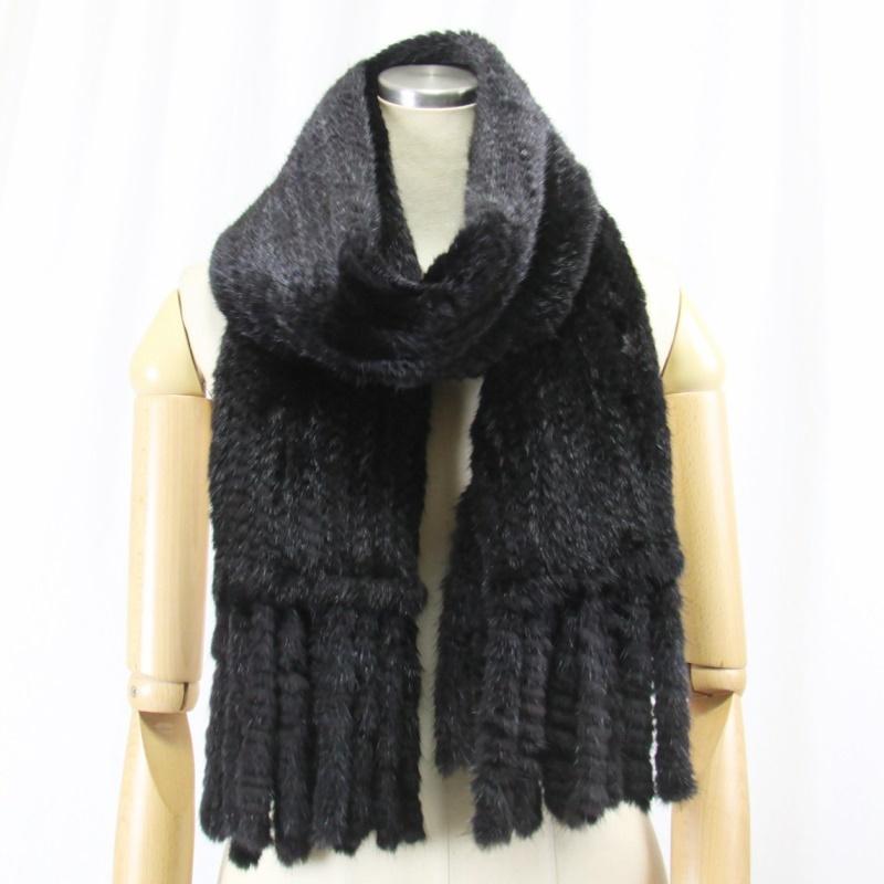 毛皮/ブラックミンク/ファー 豪華 ミンク ストール ショール リアル  