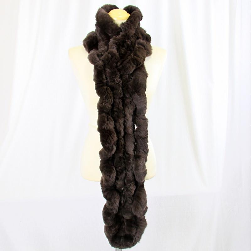 毛皮/レッキス ラビット フリル マフラー 編み込み リアルファー レディース 　バーゲンセール　アウトレット『クリックポスト』のご選択で配送料無料 |  | 02