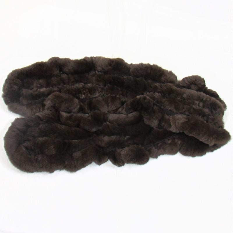 毛皮/レッキス ラビット フリル マフラー 編み込み リアルファー レディース 　バーゲンセール　アウトレット『クリックポスト』のご選択で配送料無料 |  | 08