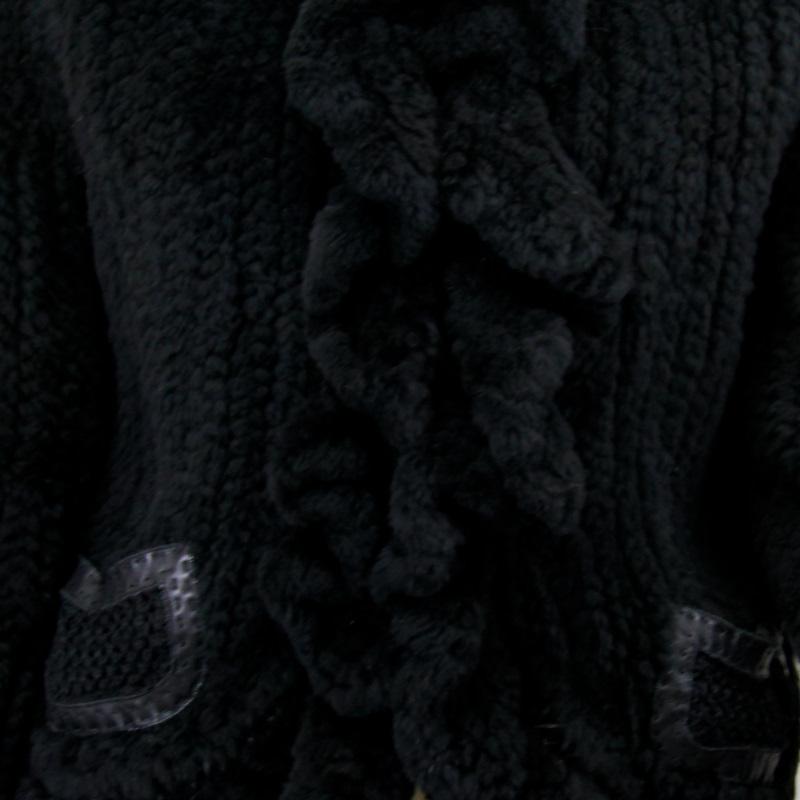 ヌートリア/リアルファー/毛皮　ヌートリアジャケット　フリル　ニッティング　編み込み　 |  | 01