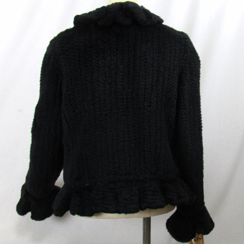 ヌートリア/リアルファー/毛皮　ヌートリアジャケット　フリル　ニッティング　編み込み　 |  | 03