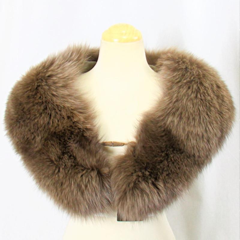 毛皮/フォックス サガ ブルーフォックス ファー ショール マフラー