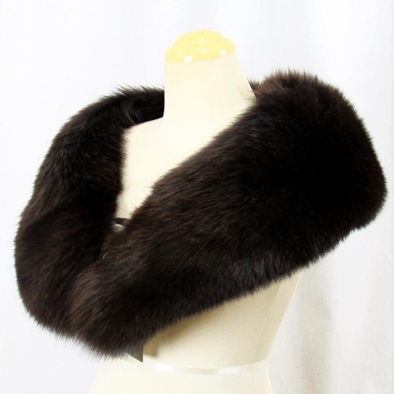 毛皮/フォックス サガ ブルーフォックス ファー ショール マフラー