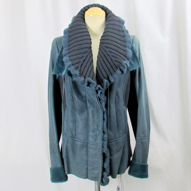 毛皮/ムートン/羊革/ムートンジャケット/リアルファー /OLIVIERI（オリヴィエリ）/イタリア製ムートン/１枚革/ウールニット | 