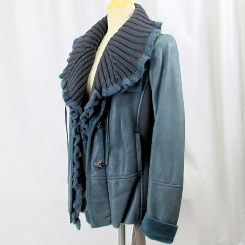 毛皮/ムートン/羊革/ムートンジャケット/リアルファー /OLIVIERI（オリヴィエリ）/イタリア製ムートン/１枚革/ウールニット |  | 10