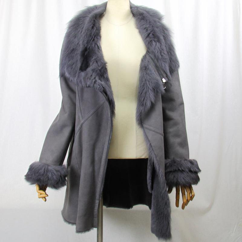 ご希望価格　R&L 美品　リアルファームートンコート　羊　毛皮　リアルファー 楽天市場】肉厚ベージュフォックスファー＆レッキス毛皮コート リアル