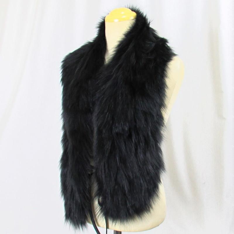 毛皮/フォックス/ファー　 フォックス  編み込み ニッティング ロングマフラー ショール リアルファーレディース『クリックポストご指定で送料無料』 |  | 03