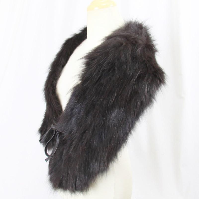 毛皮/フォックス/ファー　 フォックス  編み込み ニッティング ロングマフラー ショール リアルファーレディース『クリックポストご指定で送料無料』 |  | 13