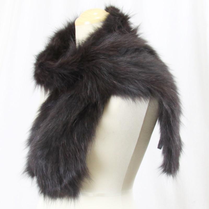 毛皮/フォックス/ファー　 フォックス  編み込み ニッティング ロングマフラー ショール リアルファーレディース『クリックポストご指定で送料無料』 |  | 17