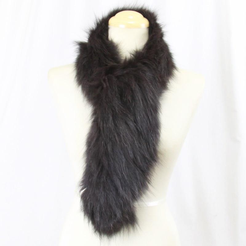 毛皮/フォックス/ファー　 フォックス  編み込み ニッティング ロングマフラー ショール リアルファーレディース『クリックポストご指定で送料無料』 |  | 19
