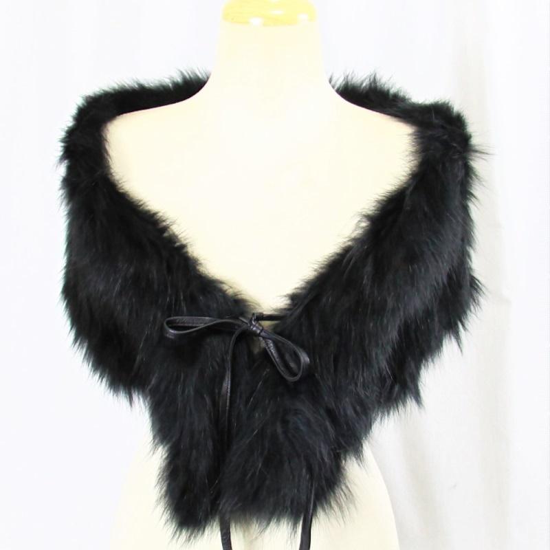 毛皮/フォックス/ファー　 フォックス  編み込み ニッティング ロングマフラー ショール リアルファーレディース『クリックポストご指定で送料無料』 |  | 04