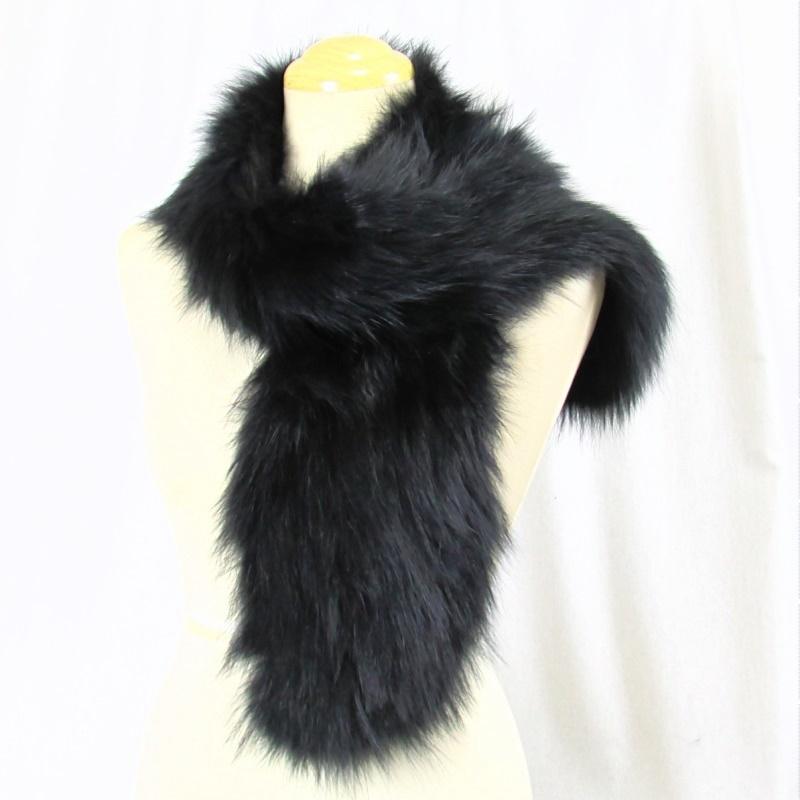 毛皮/フォックス/ファー　 フォックス  編み込み ニッティング ロングマフラー ショール リアルファーレディース『クリックポストご指定で送料無料』 |  | 07