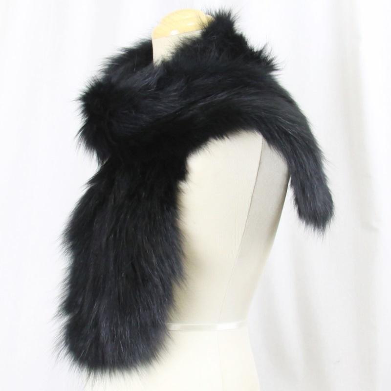 毛皮/フォックス/ファー　 フォックス  編み込み ニッティング ロングマフラー ショール リアルファーレディース『クリックポストご指定で送料無料』 |  | 08