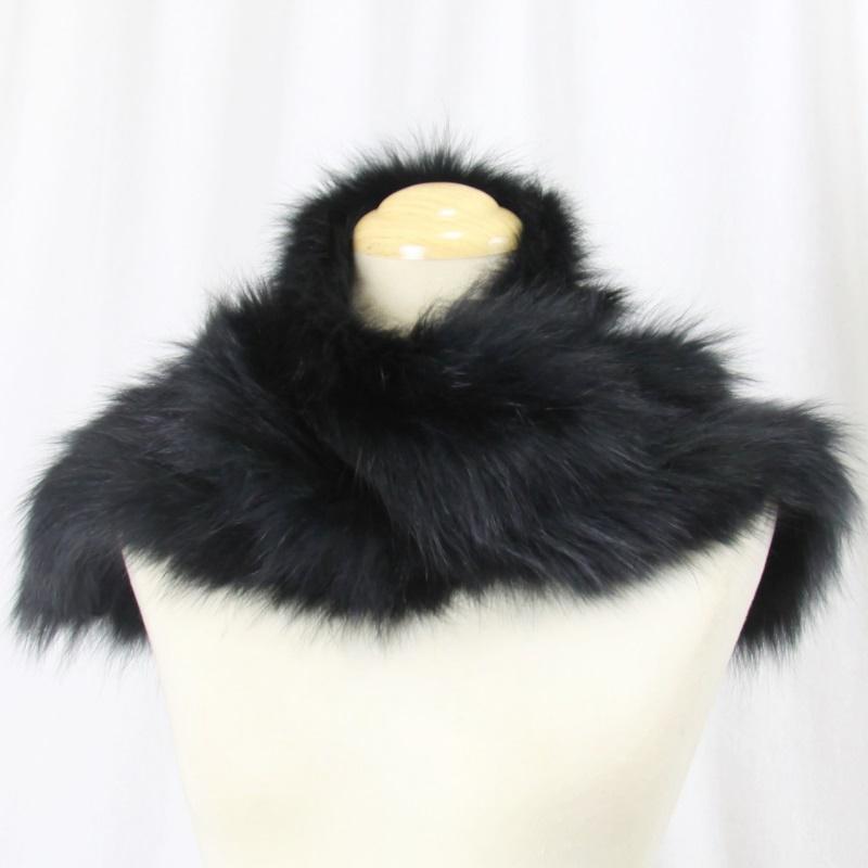 毛皮/フォックス/ファー　 フォックス  編み込み ニッティング ロングマフラー ショール リアルファーレディース『クリックポストご指定で送料無料』 |  | 09