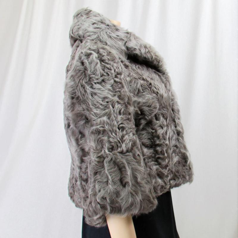 毛皮/チッキャンラム/羊革/ジャケット/リアルファー チッキャンラム