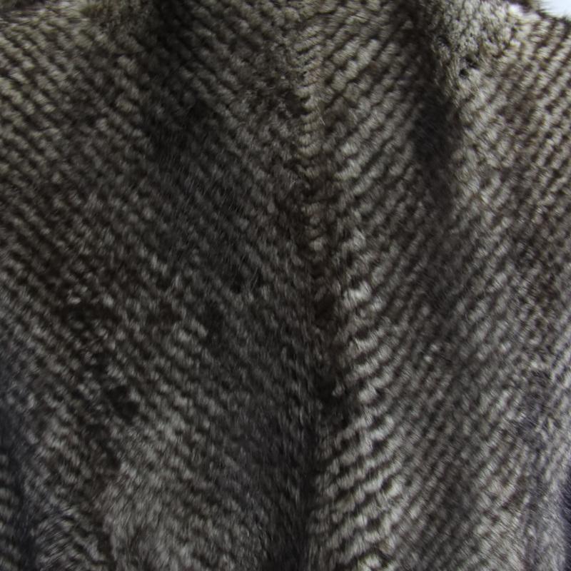 毛皮/ミンク/編み込み ミンクロングコート ミンクヤンロングコート