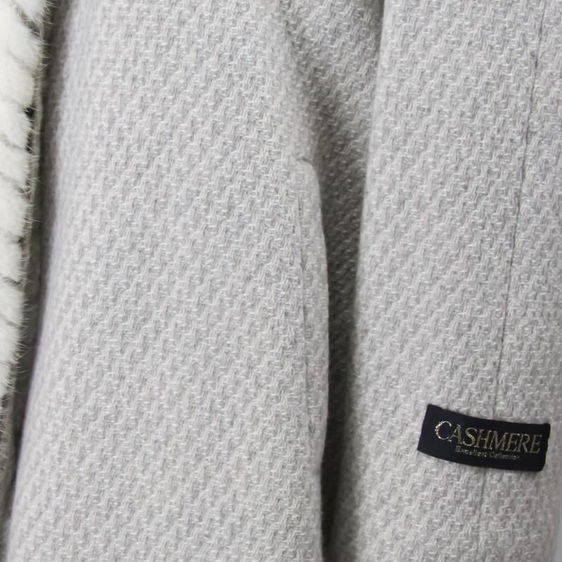 毛皮/ミンク/カシミヤ(100％)ロングコート ミンクトリミング リアルファー レディース　アウター アウトレット |  | 03