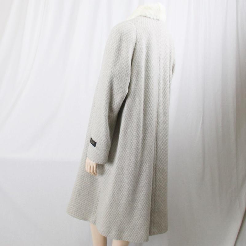 毛皮/ミンク/カシミヤ(100％)ロングコート ミンクトリミング リアルファー レディース　アウター アウトレット |  | 04