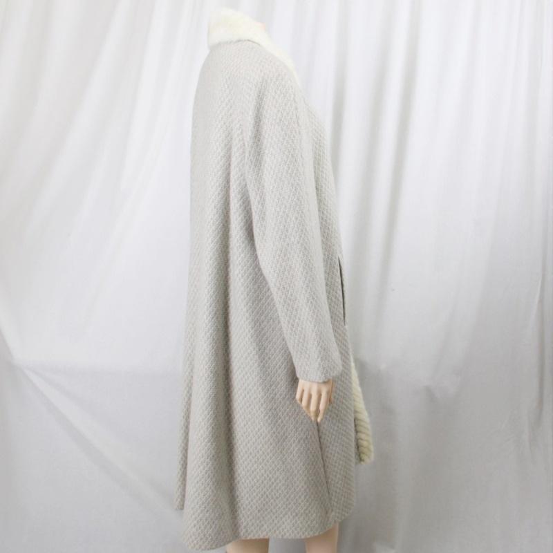 毛皮/ミンク/カシミヤ(100％)ロングコート ミンクトリミング リアルファー レディース　アウター アウトレット |  | 06