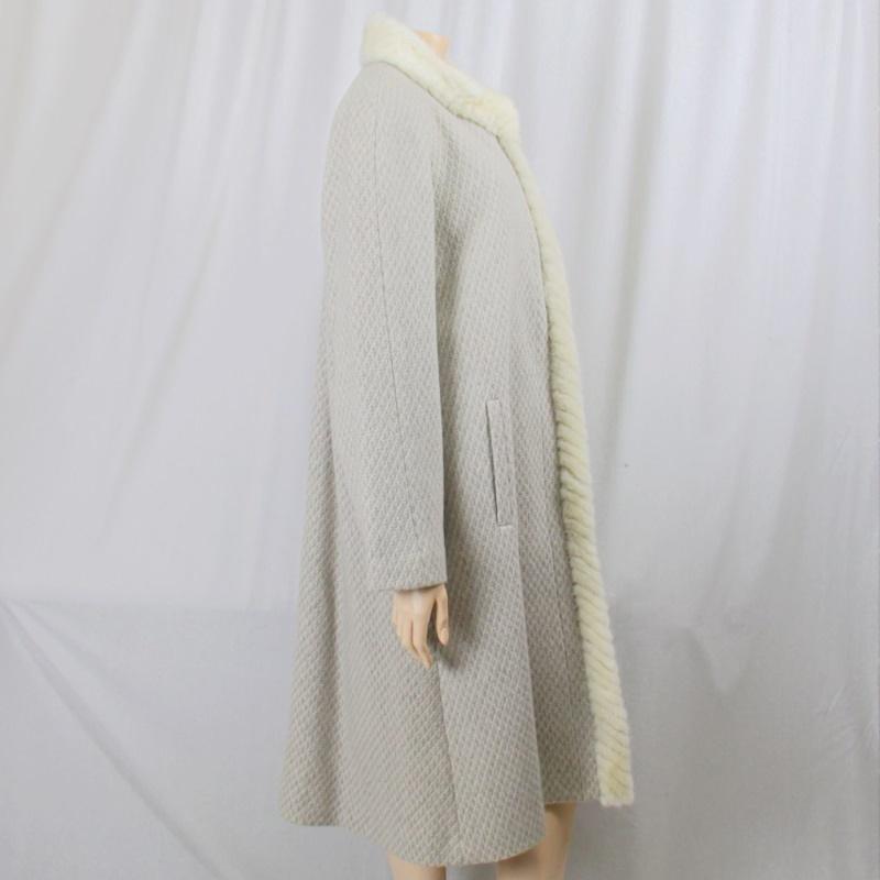 毛皮/ミンク/カシミヤ(100％)ロングコート ミンクトリミング リアルファー レディース　アウター アウトレット |  | 07