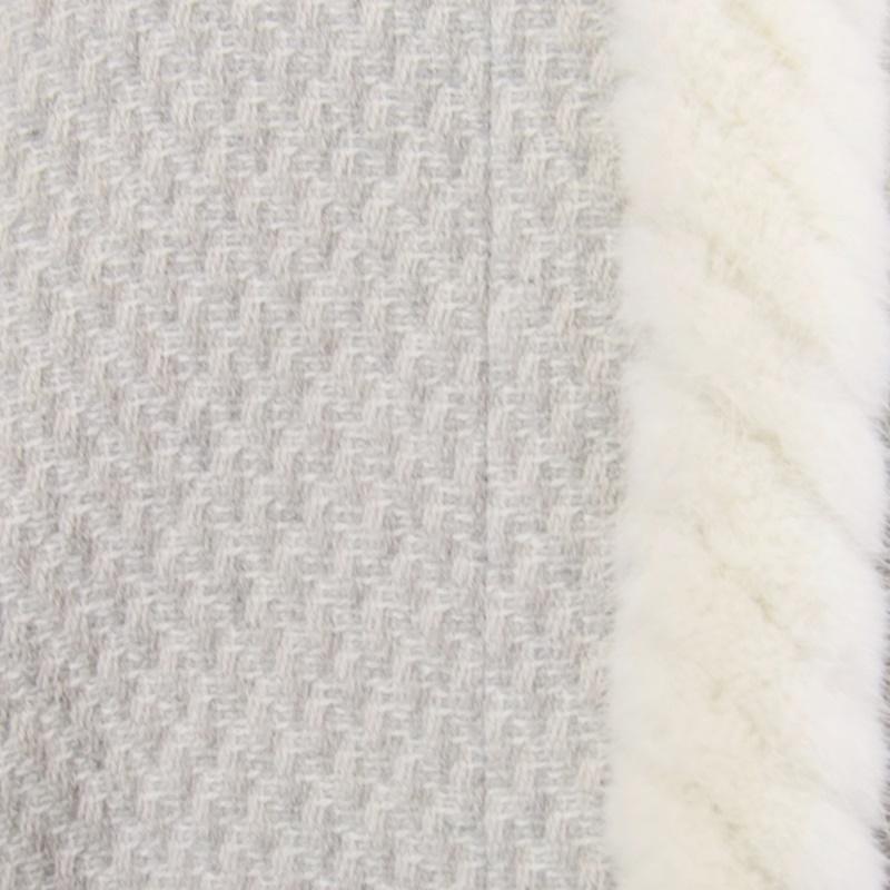 毛皮/ミンク/カシミヤ(100％)ロングコート ミンクトリミング リアルファー レディース　アウター アウトレット |  | 09