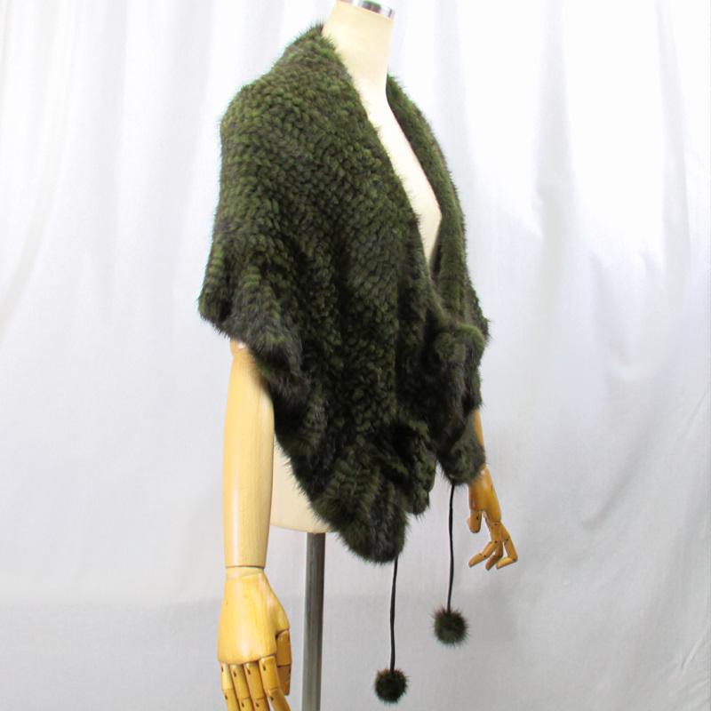 ☆豪華で華やかな可愛らしいミンクショールケープぼんぼり付 リアル