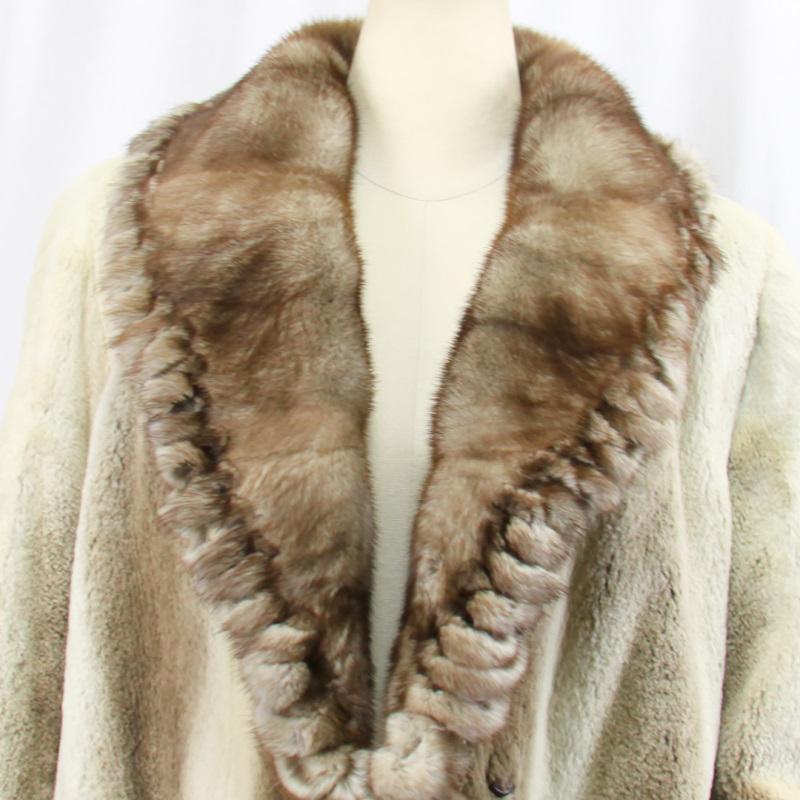 ✨美品 サガミンクロイヤル 毛皮 リアルファーコート シェアードミンク 裏地花柄 未使用品 サガミンク SAGA MINK ROYAL 金サガ タグ付き ファーコート