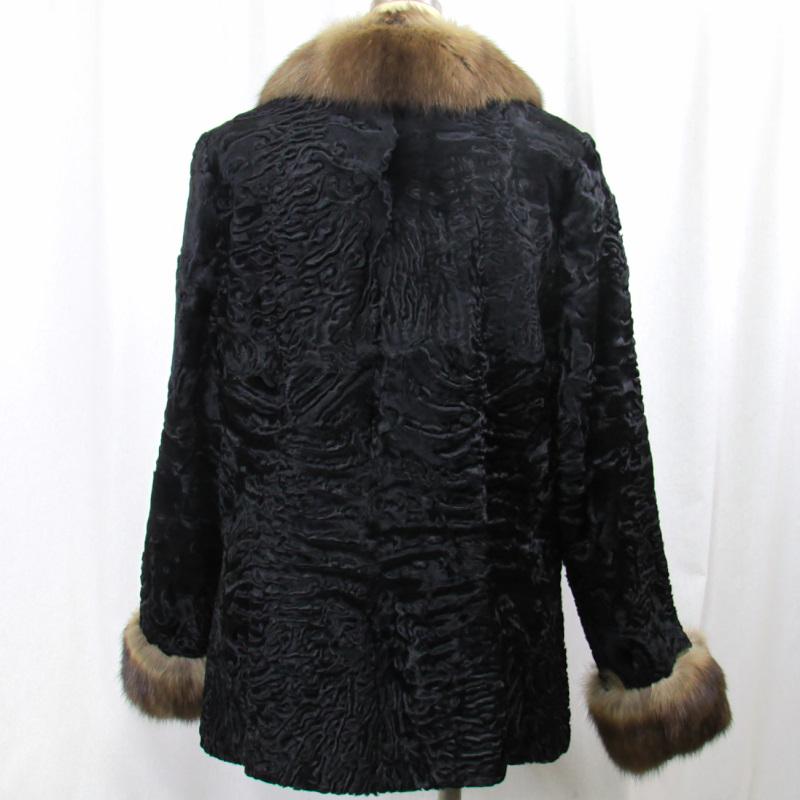 毛皮/カラクールラム/羊革/セーブル/リアルファー/ジャケット/パーティ