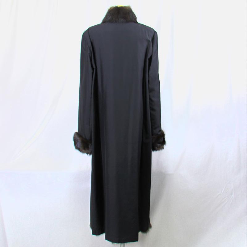 毛皮 /セーブル/シルク100％ セーブルトリム シルク&セーブル