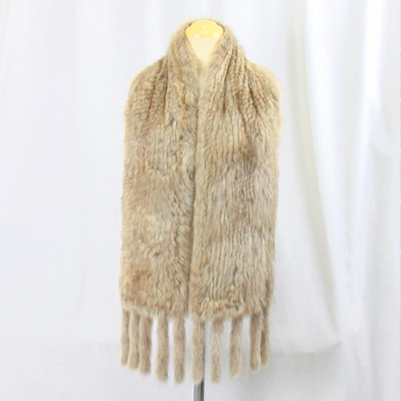 ゴールデンロシアンセーブル 新品 大判 ストール マフラー ファー