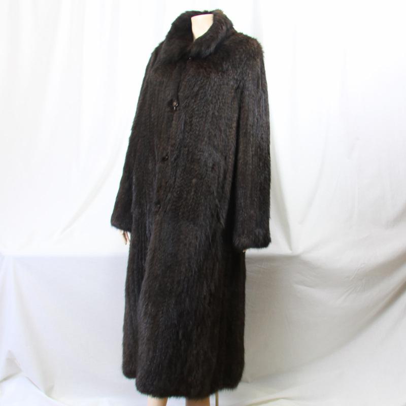 毛皮 /ロシアンセーブル ロングコート ヤーン ファー セーブル