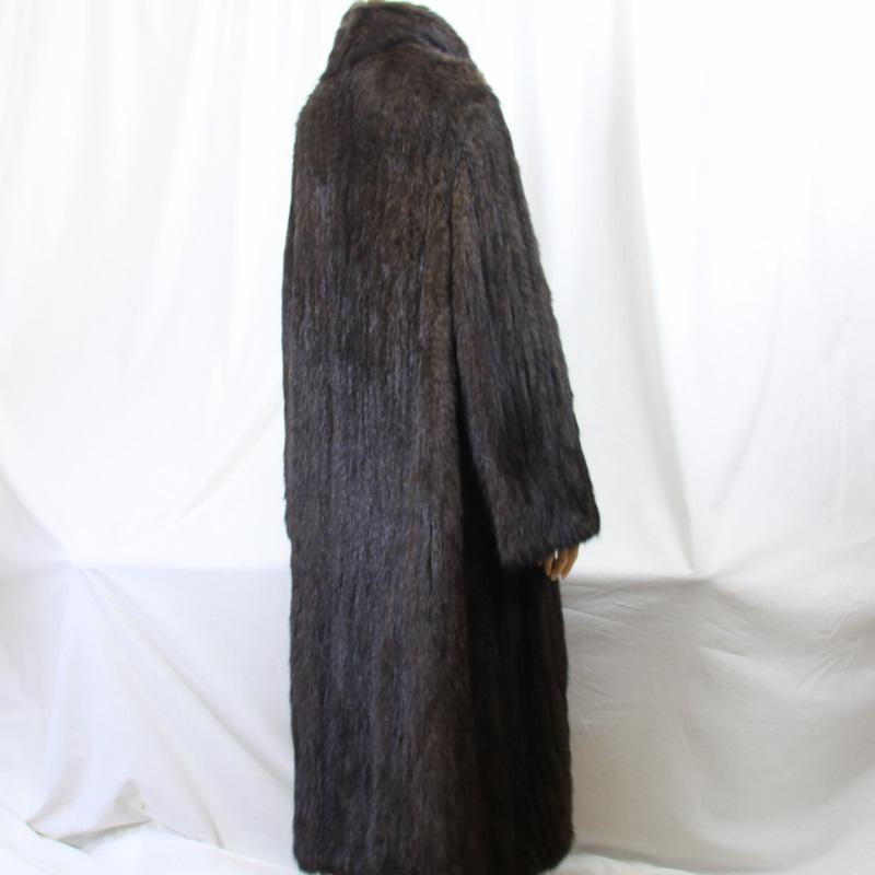毛皮 /ロシアンセーブル ロングコート ヤーン ファー セーブル