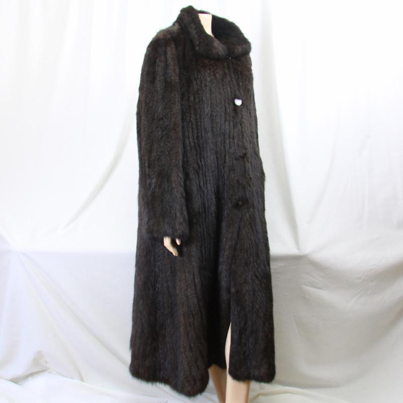 毛皮 /ロシアンセーブル ロングコート ヤーン ファー セーブル