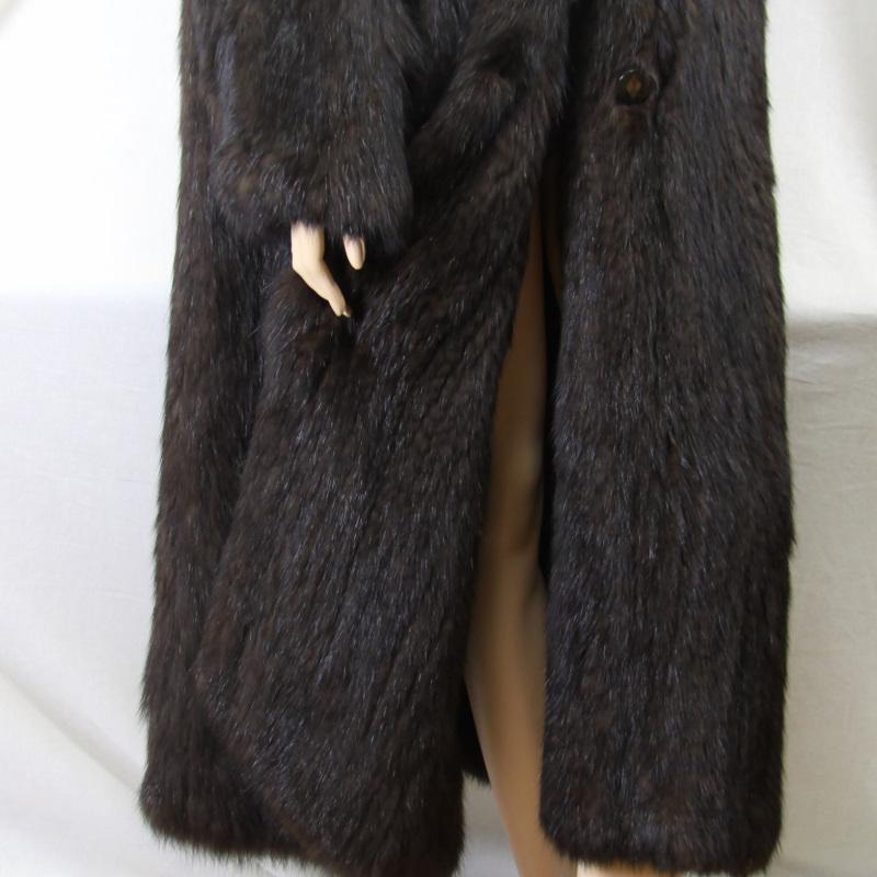 毛皮 /ロシアンセーブル ロングコート ヤーン ファー セーブル