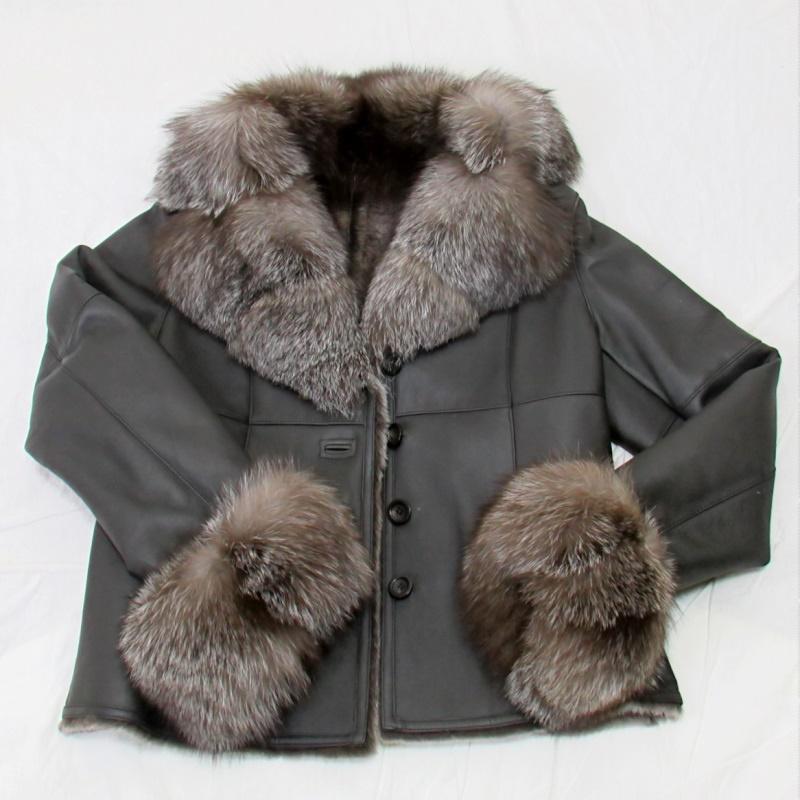 毛皮/ムートン/フォックス/羊革/ブルーフロストフォックス/ムートンコート/リアルファー ムートンコート /１枚革 ダブルフェイス |  | 06