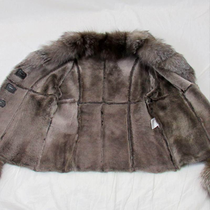 毛皮/ムートン/フォックス/羊革/ブルーフロストフォックス/ムートンコート/リアルファー ムートンコート /１枚革 ダブルフェイス |  | 07