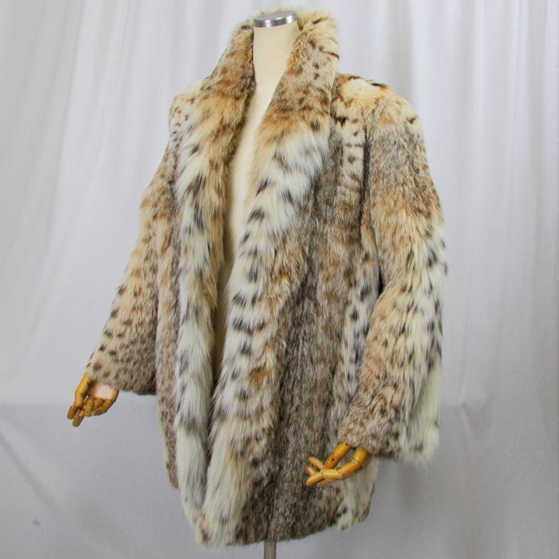 毛皮/リンクス/ファー/リンクスコート リアルファー レディース : 毛皮