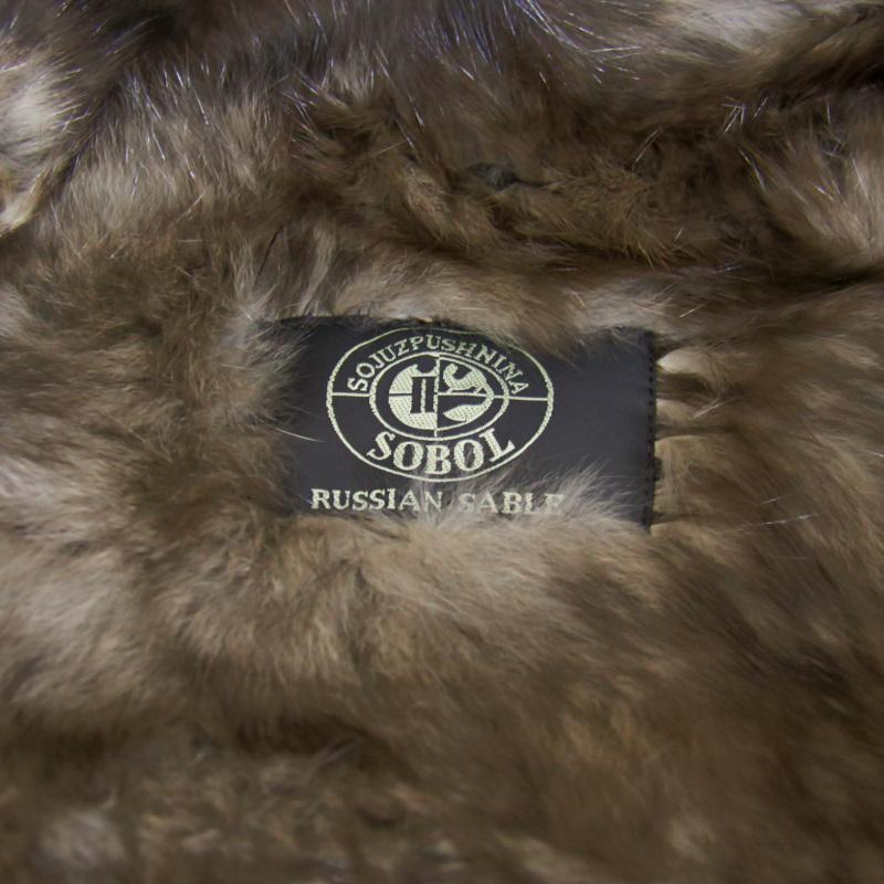 毛皮 /ロシアンセーブル ハーフコート ヤーン ファー ソボル セーブル