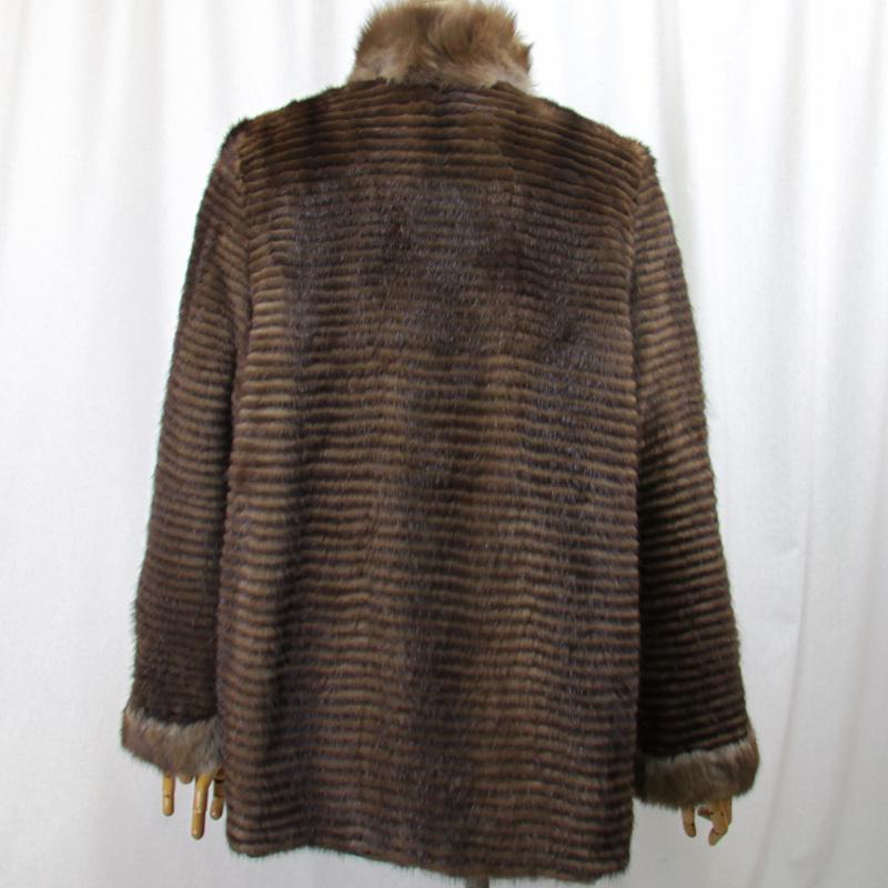 毛皮 /セーブル/ミンク/シルク100％ セーブルトリム ミンク