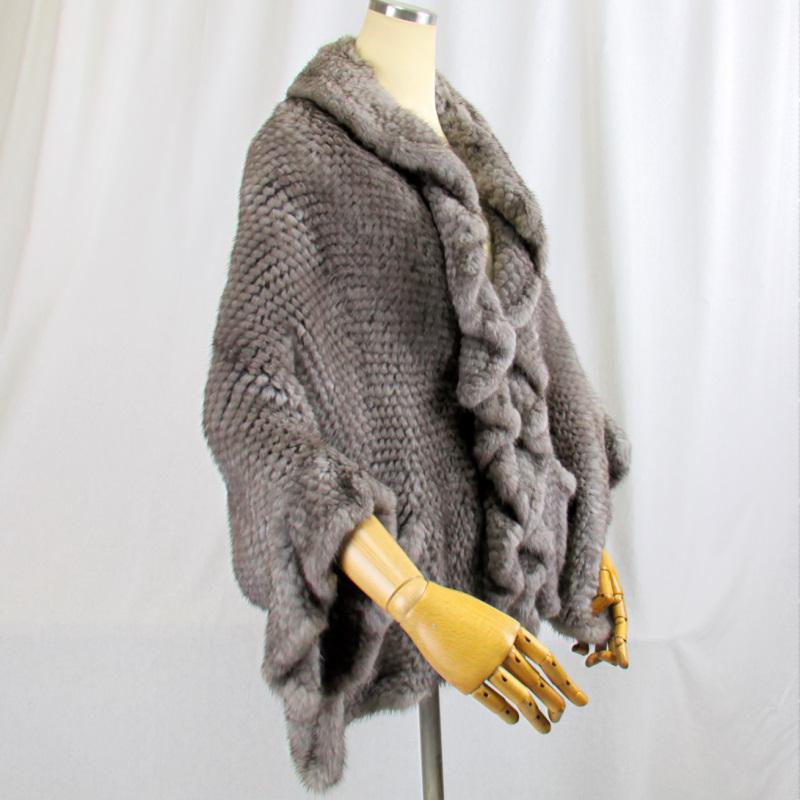 毛皮/ミンク/ブルーアイリスミンク/ファー/ケープ/ボレロ 袖付ケープ