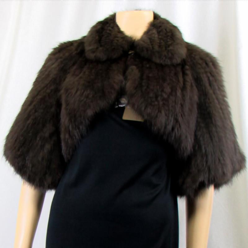 毛皮/ロシアンセーブル ヤーンファー ロシアンセーブル ケープ ボレロ