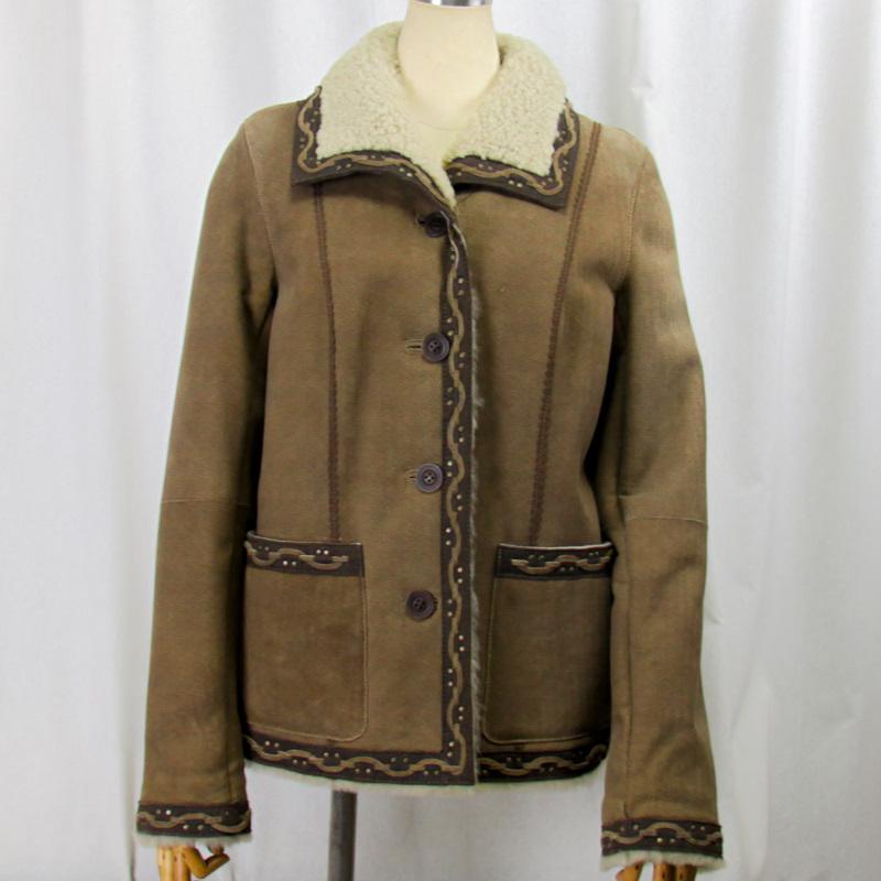 毛皮/ムートン/羊革/ムートン ジャケット/リアルファー ムートンジャケット /１枚革/ダブルフェイス | 