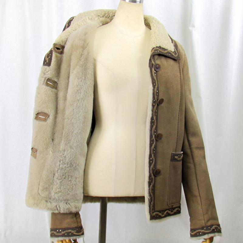 毛皮/ムートン/羊革/ムートン ジャケット/リアルファー ムートンジャケット /１枚革/ダブルフェイス |  | 06