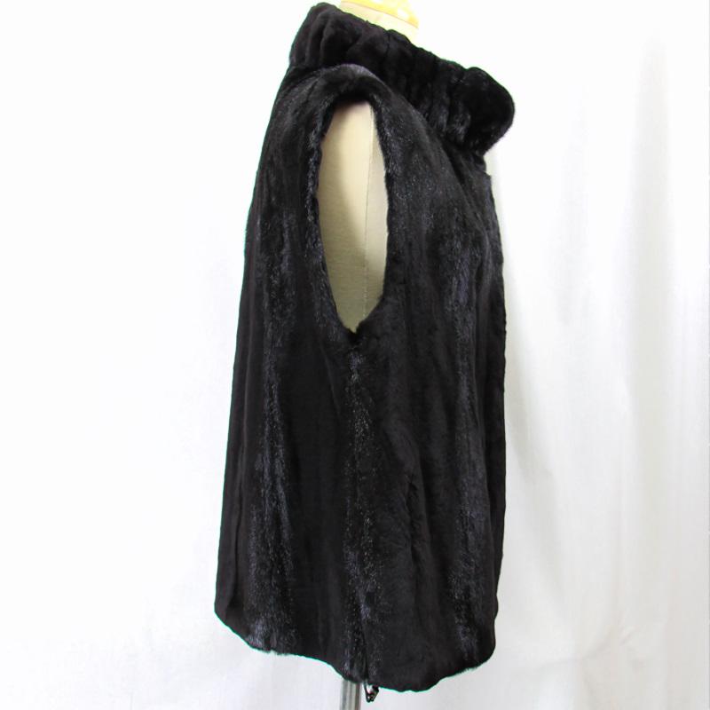 毛皮/ミンク/シェアードミンク/刺し毛ミン/ミンクベスト リアルファー