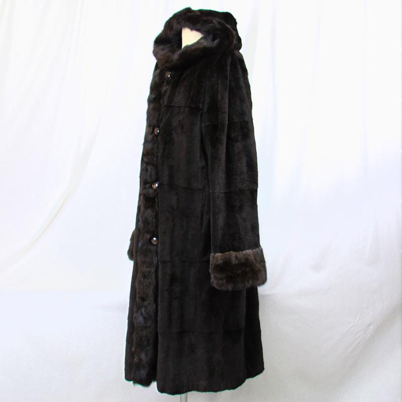 毛皮 /セーブル/ヴィーゼル/シルク100％ セーブルトリム